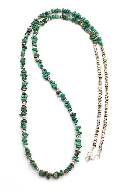 Long Turquoise & Heishi Necklace