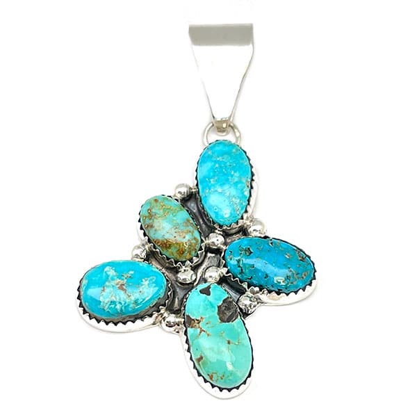 Five Cluster Turquoise Pendant