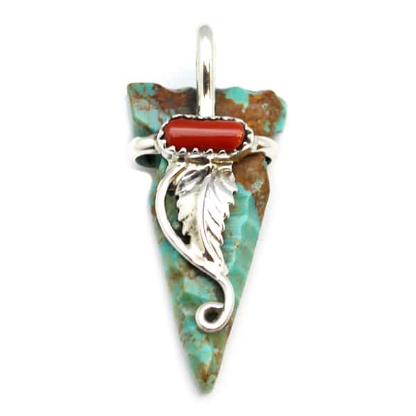 Carved Arrowhead Pendant (click for color shades available)