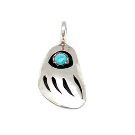 Turquoise Bearpaw Pendant