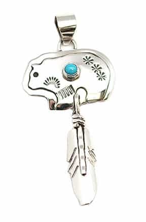 Turquoise Bear Pendant