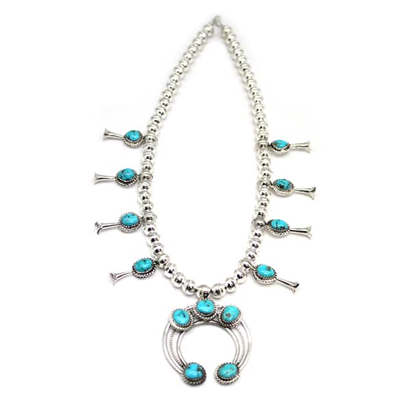 Turquoise Small Squash Blossom