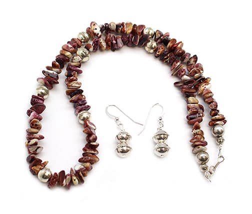 Spiny Oyster Necklace & Earring Set