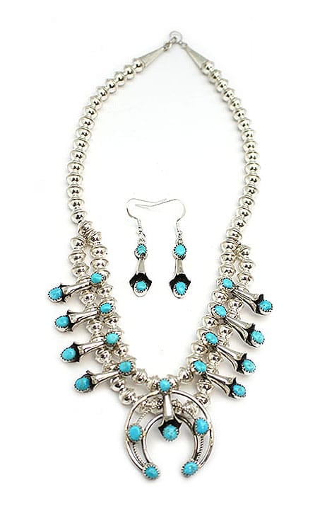 Squash Blossom with Earrings