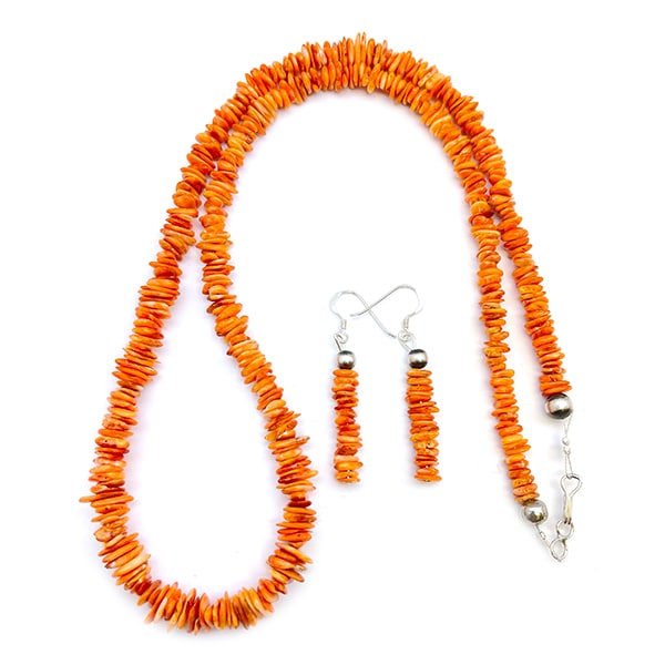 Spiny Oyster Necklace / Earring Set