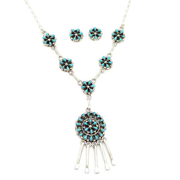 Pettipoint Necklace & Earring Set