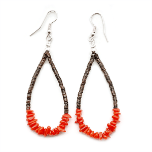 Coral Nugget Earring