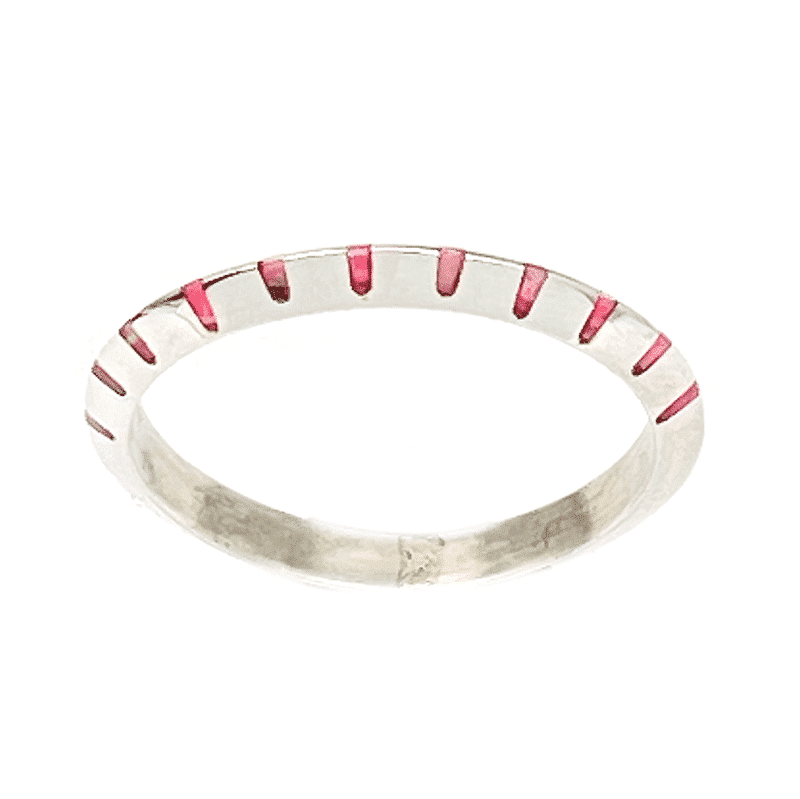 Triangle Wire Opal Inlay Bands (click for options available)