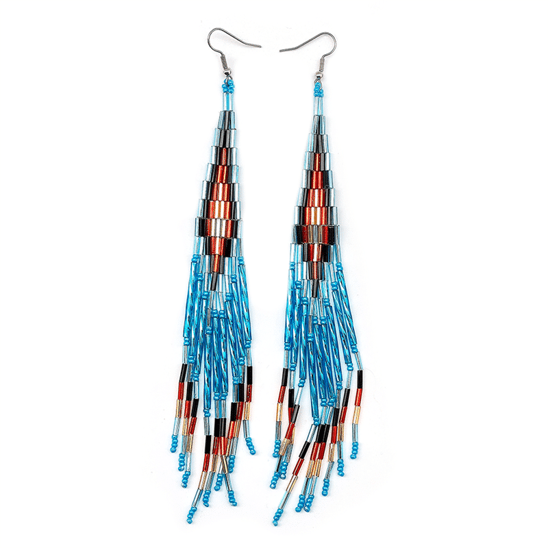 Long Beaded Earrings