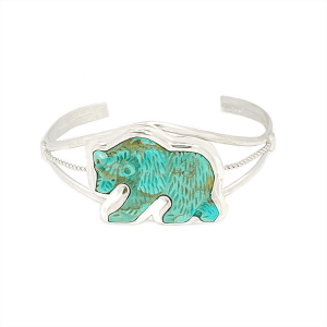 Turquoise Carved Bear Bracelets