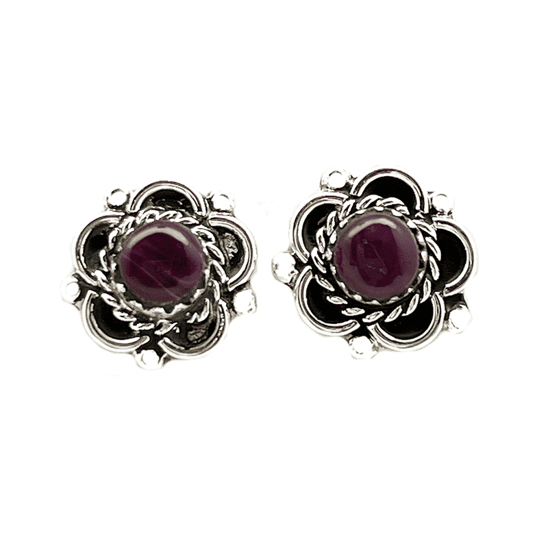 Black Pen Shell Post Earrings - Image 2