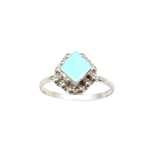Zuni Inlay Turquoise Ring