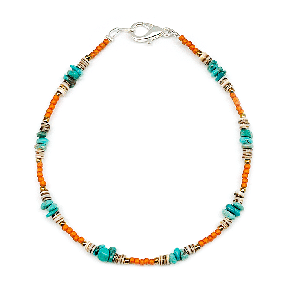 Turquoise And Coral Buckle