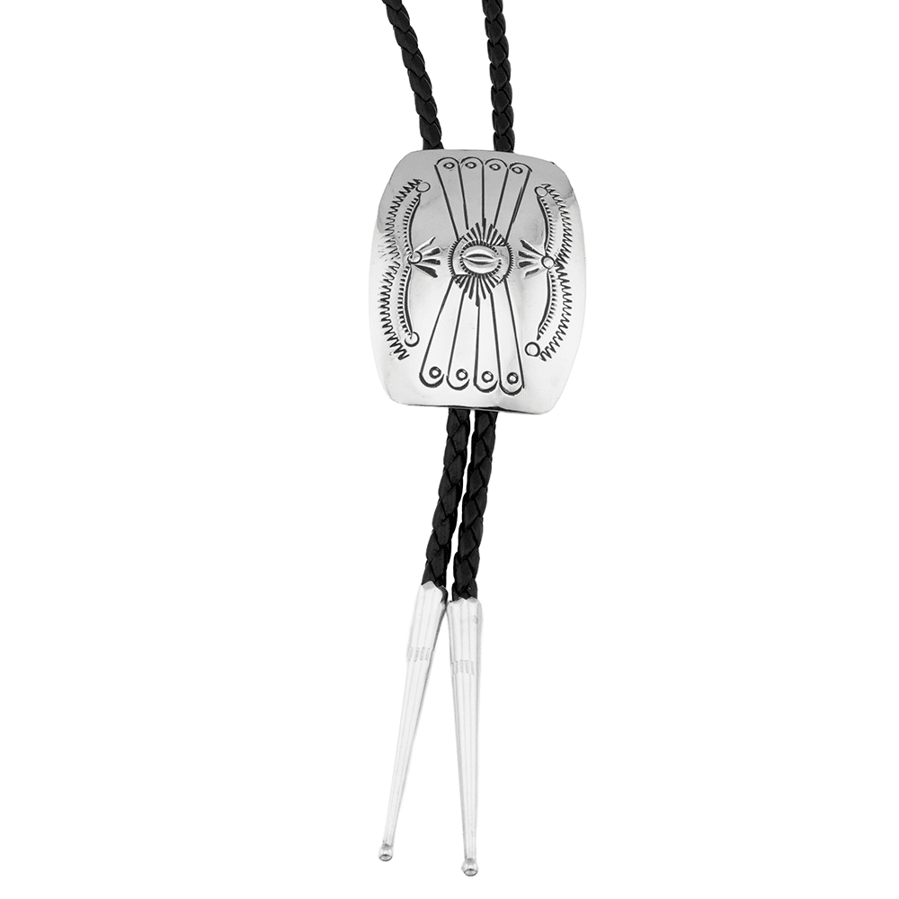 All Silver Bolo Tie - Image 2