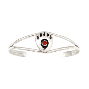 Coral Bear Paw Bracelet