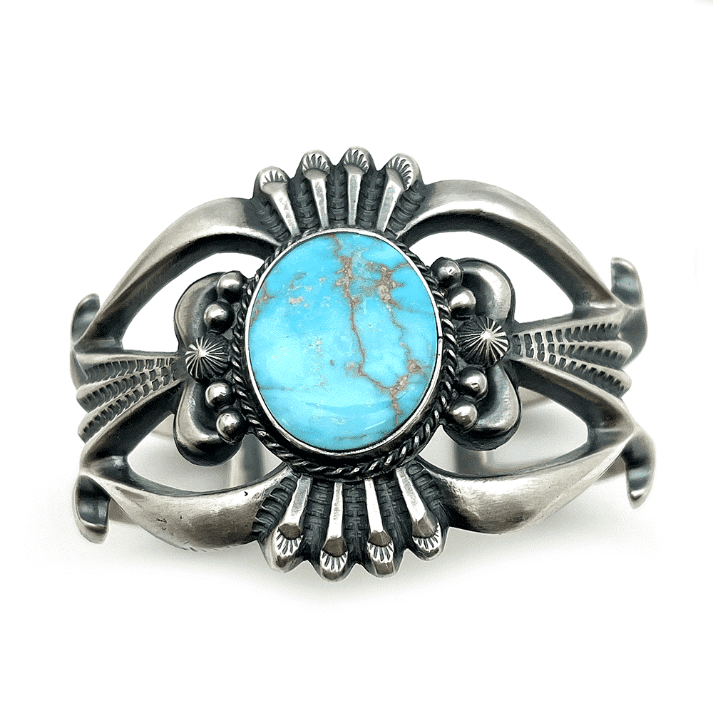 Turquoise Sand Cast Bracelet