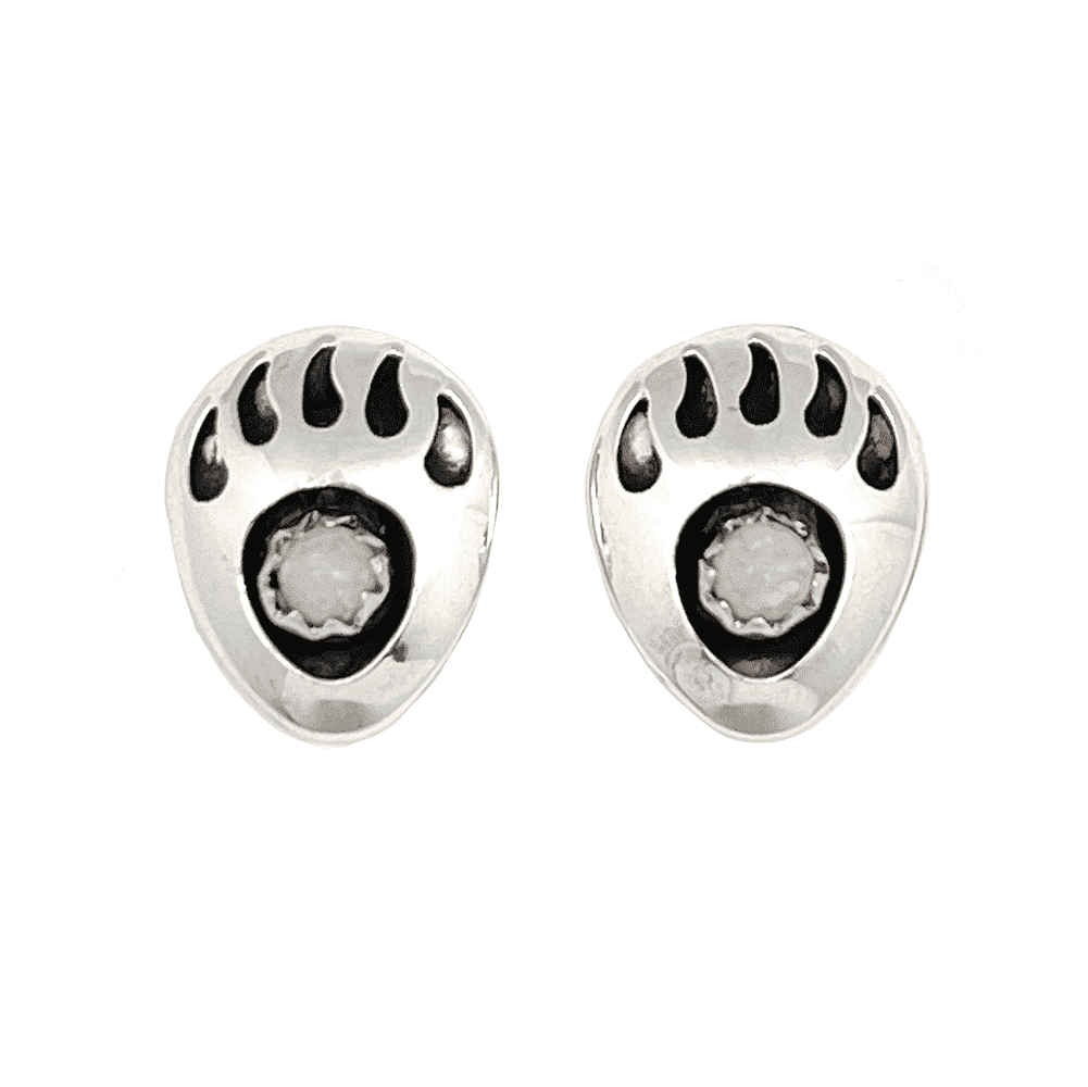 Mini Bear Paw Opal Earrings