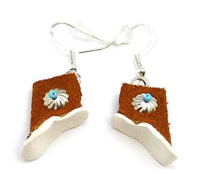 Leather Moccasin Earrings