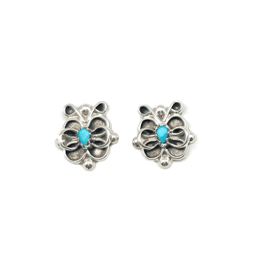Post Butterfly Earrings with Turquoise