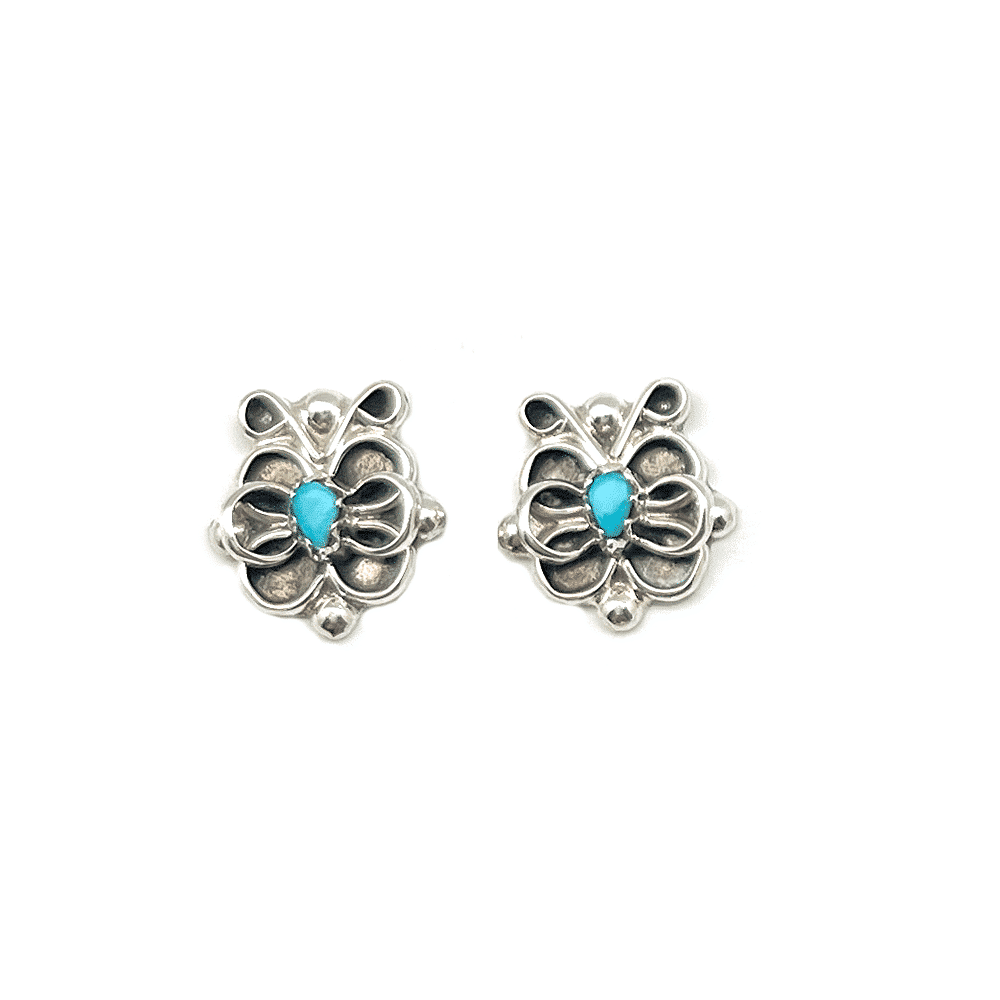 Post Butterfly Earrings with Turquoise