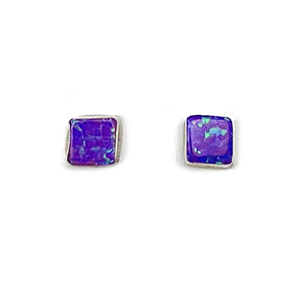Square Opal Earrings - Image 2