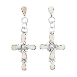 Opal Cross Earrings
