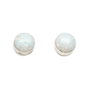 Blue Opal Stud Earring