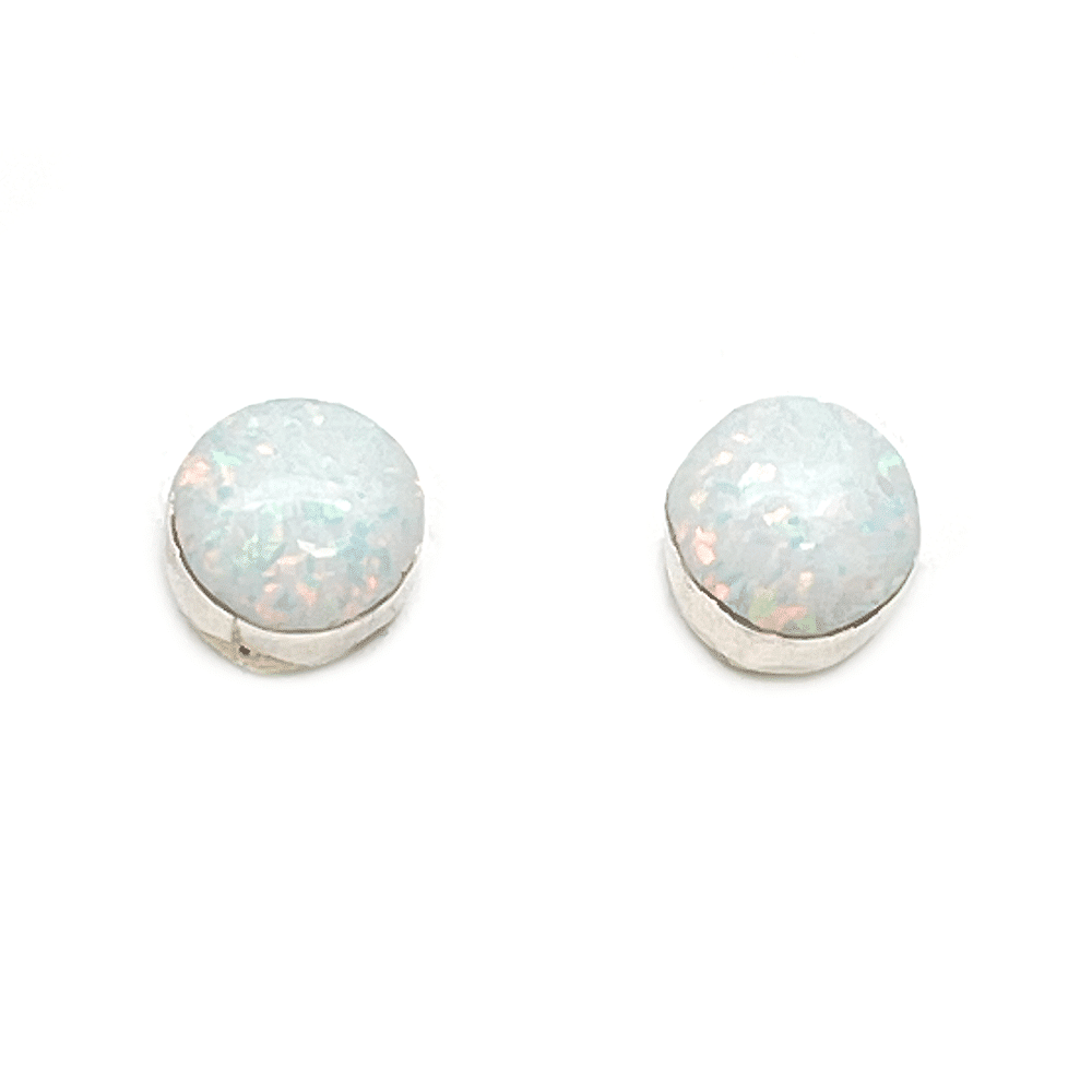 Blue Opal Stud Earring