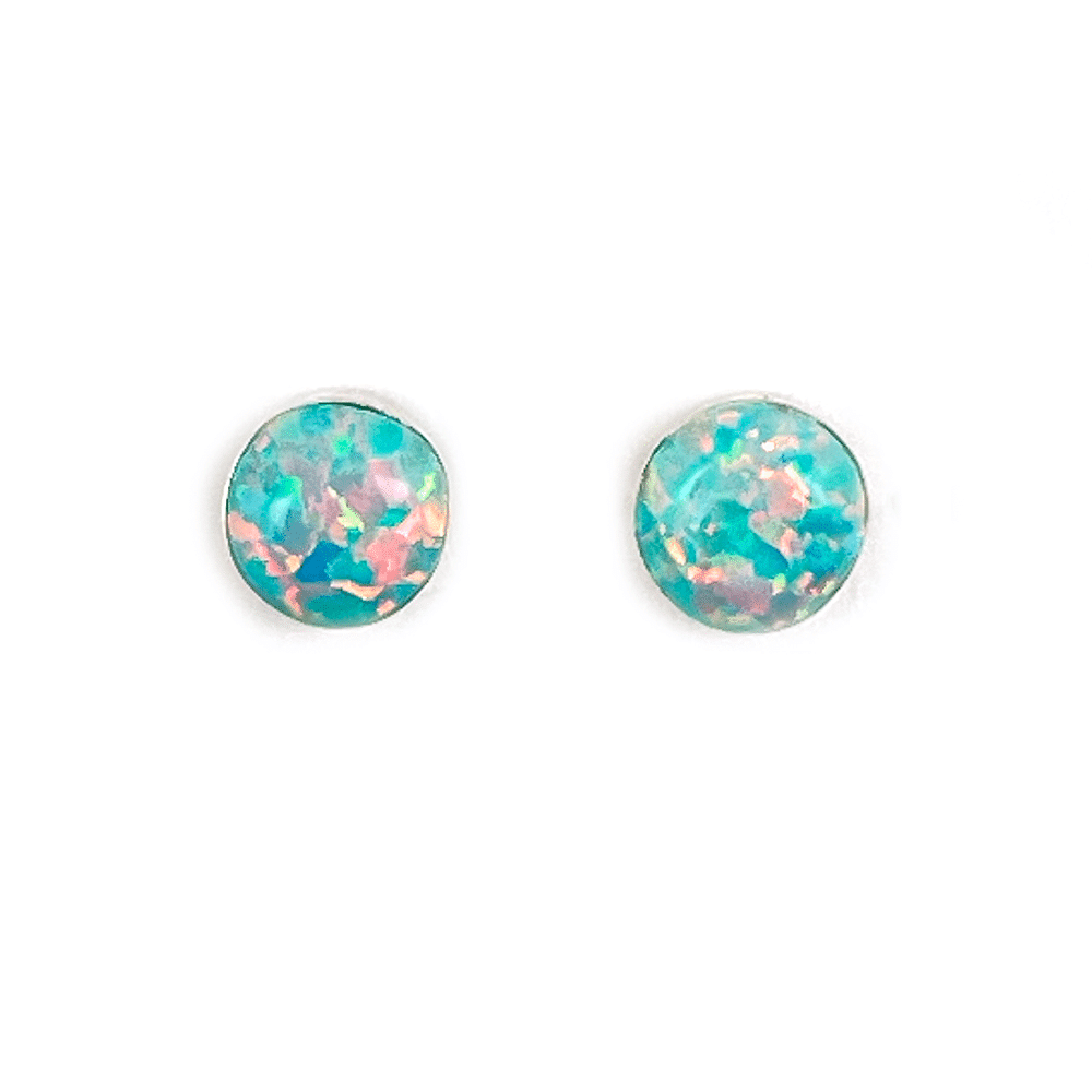 Blue Opal Stud Earring - Image 5