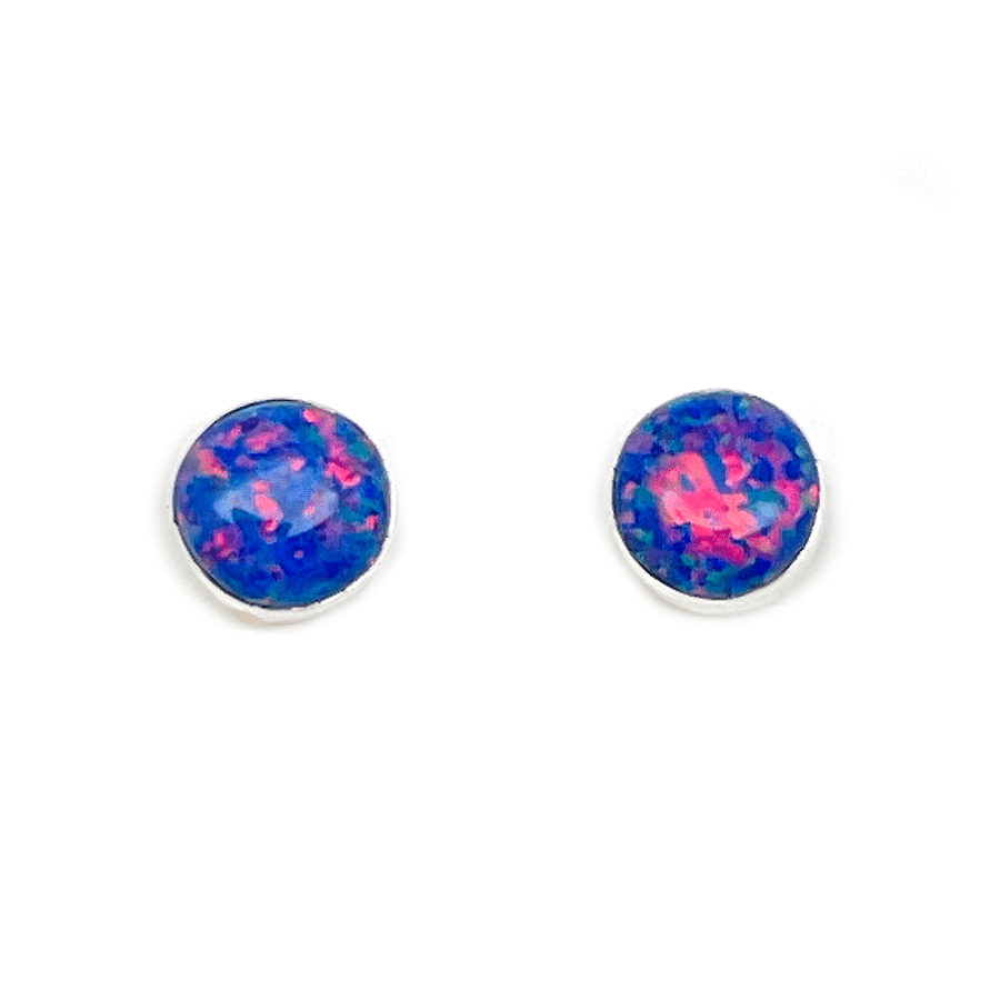 Blue Opal Stud Earring - Image 3