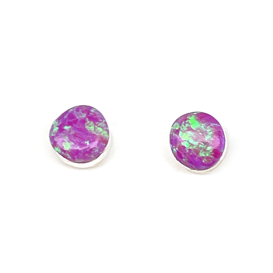 Blue Opal Stud Earring - Image 2