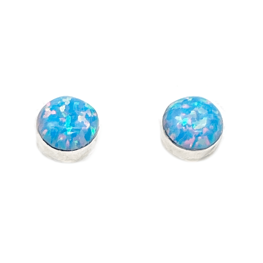 Blue Opal Stud Earring - Image 4