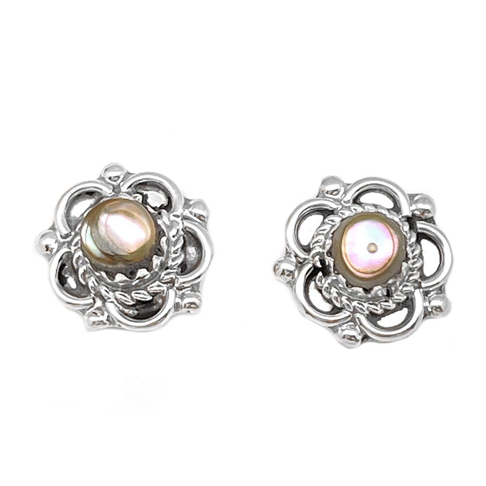 Black Pen Shell Post Earrings - Image 4