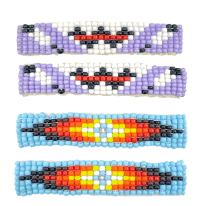 Beaded Pair Hair Barrettes