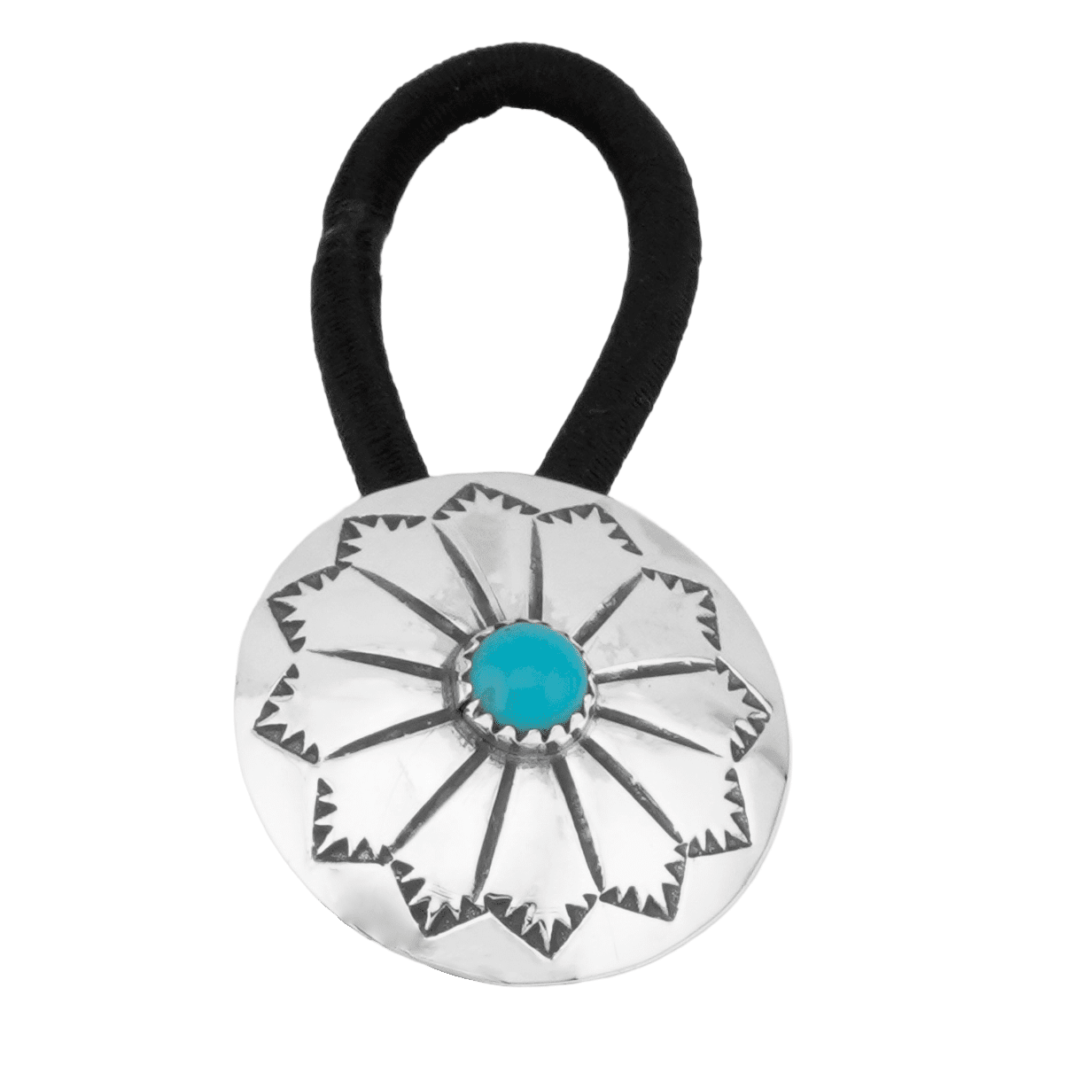 Turquoise Concho Hair Tie