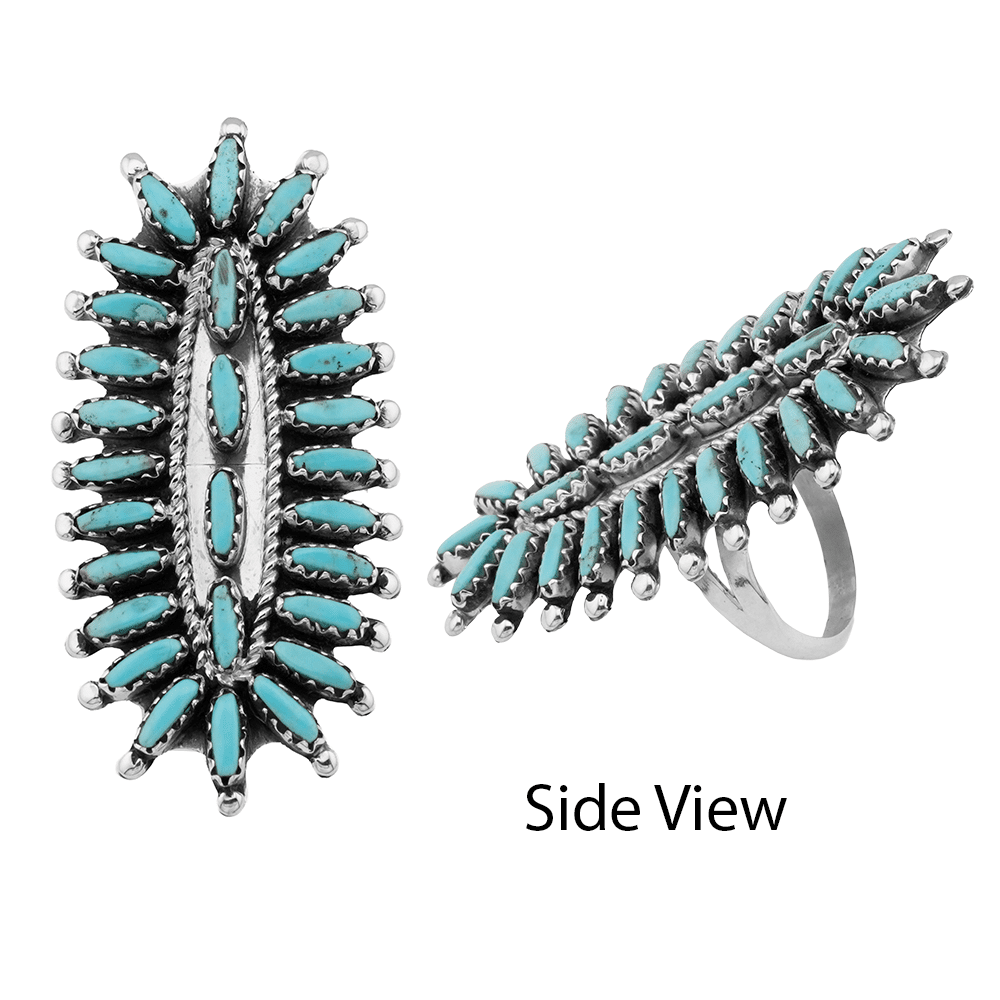 Turquoise Needlepoint Women's Ring