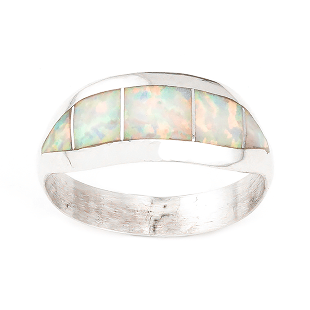 Opal Inlay Women's Ring - Image 2