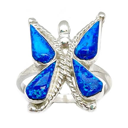 Opal Butterfly Ring