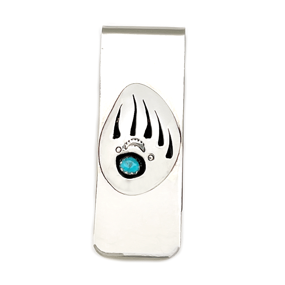 Turquoise Badger Paw Money Clip