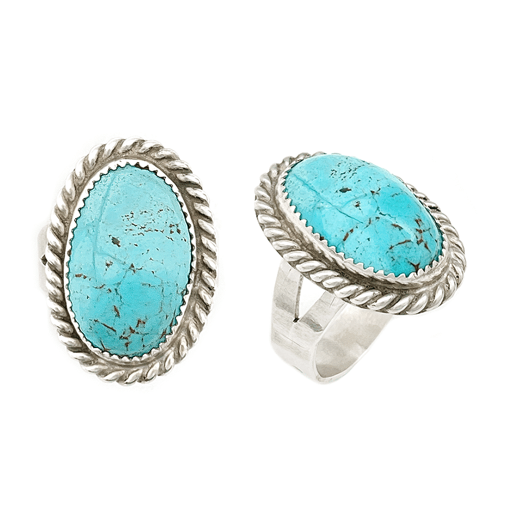 Turquoise Wide Band Ring