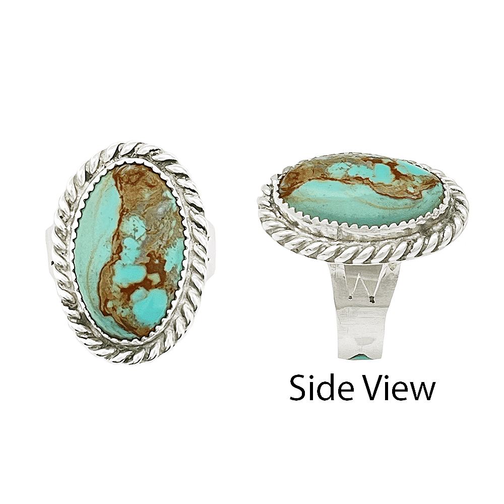 Turquoise Wide Band Ring - Image 2