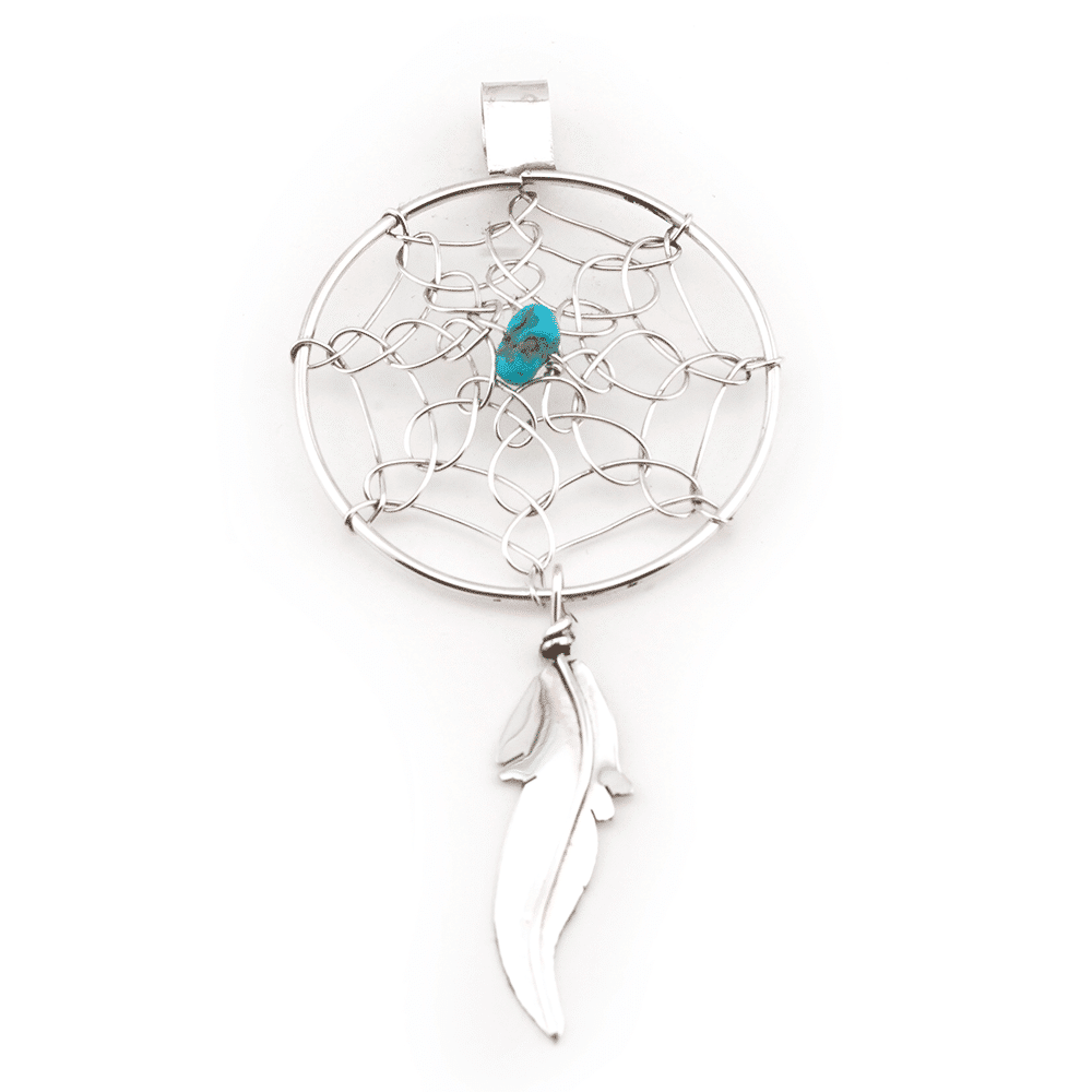 Turquoise Dreamcatcher Pendant