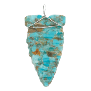 Turquoise Carved Arrowhead Pendant