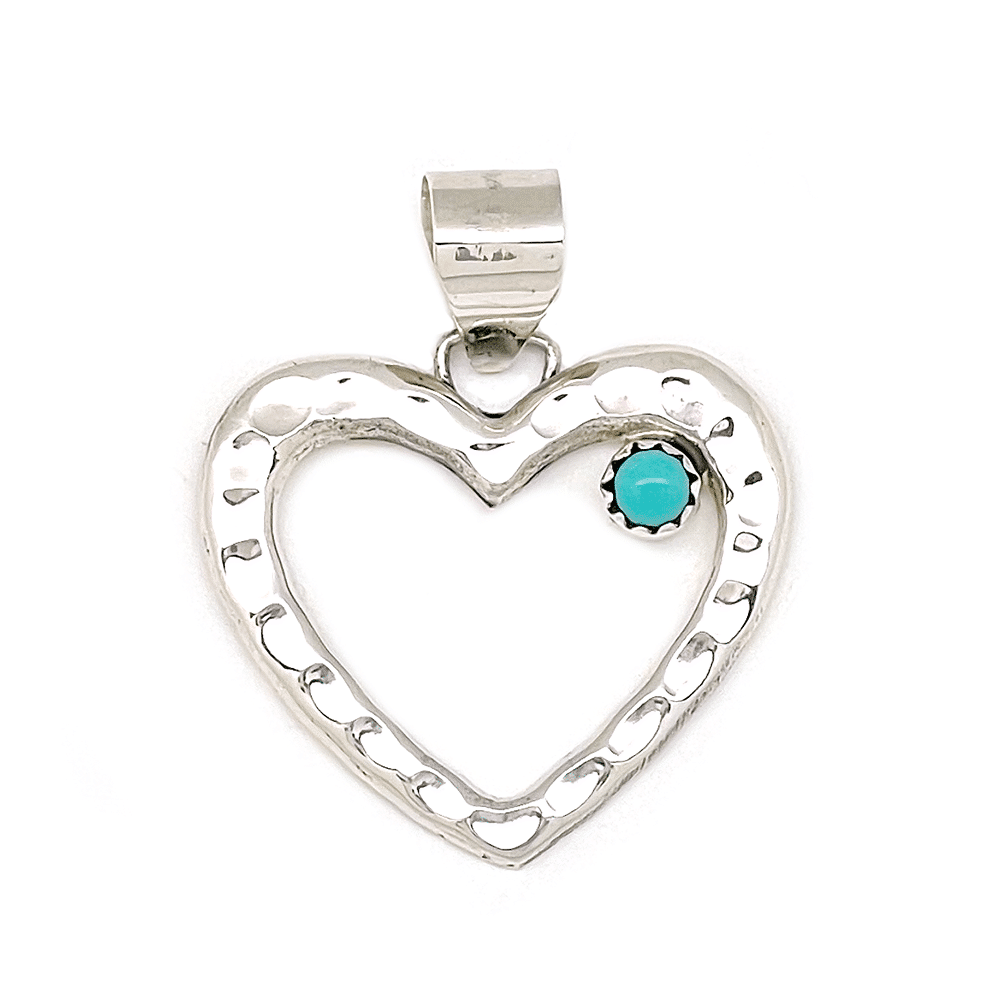 Heart Pendant with Turquoise