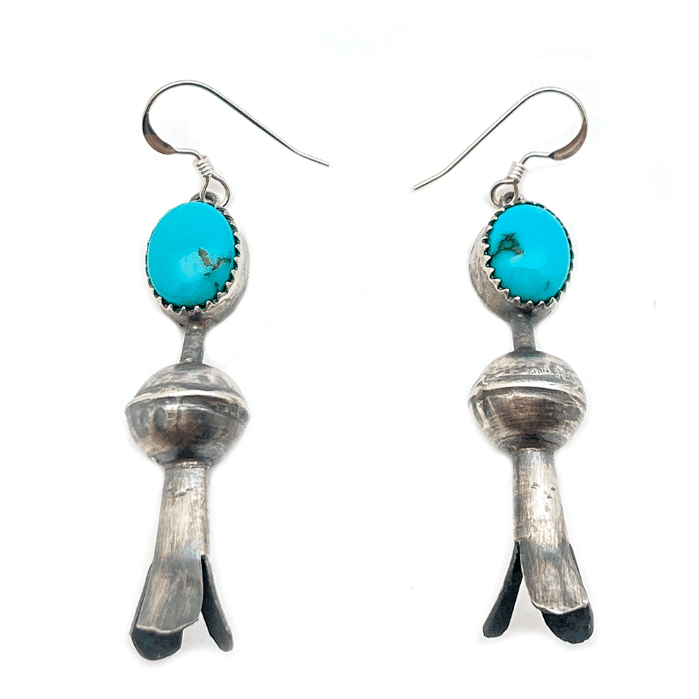 Turquoise Blossom Dangle Earrings