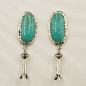 Turquoise Blossom Dangle Earrings