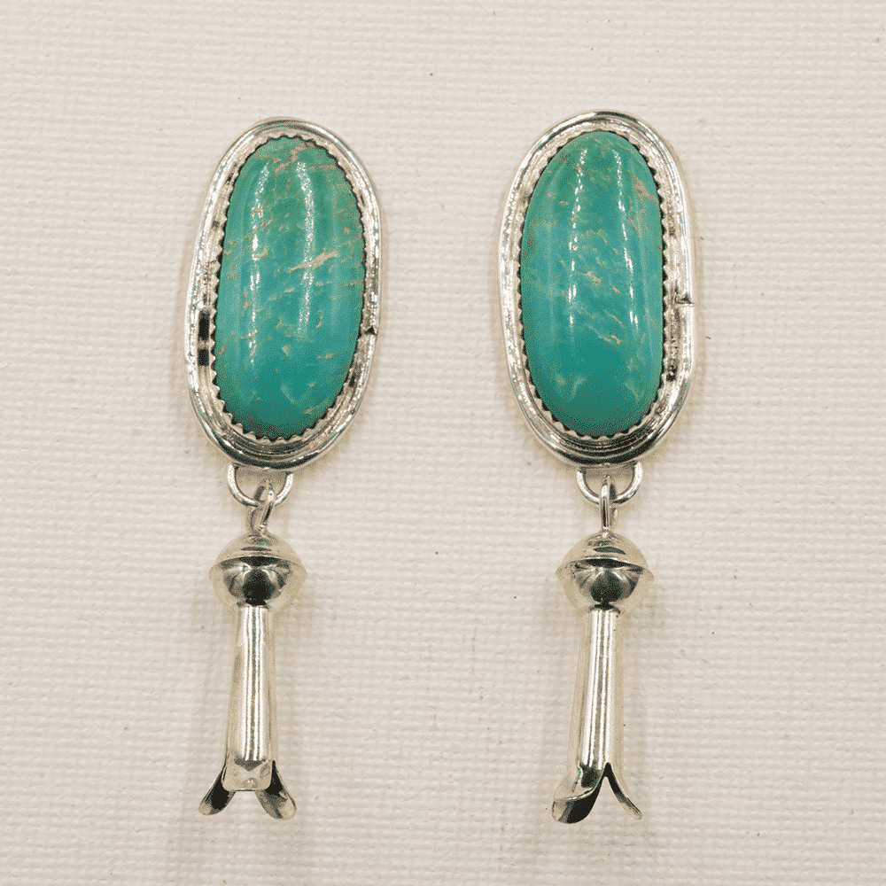 Turquoise Blossom Dangle Earrings