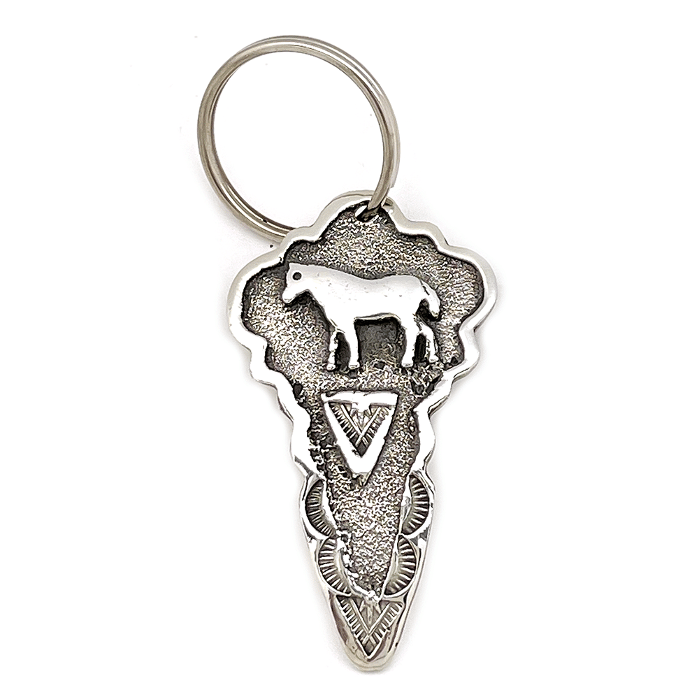 Silver Cast Horse Key Ring