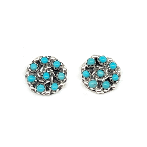 Cluster Post Turquoise Earring