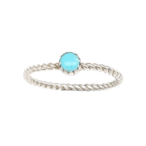 Small Turquoise Twist Wire Women's Ring